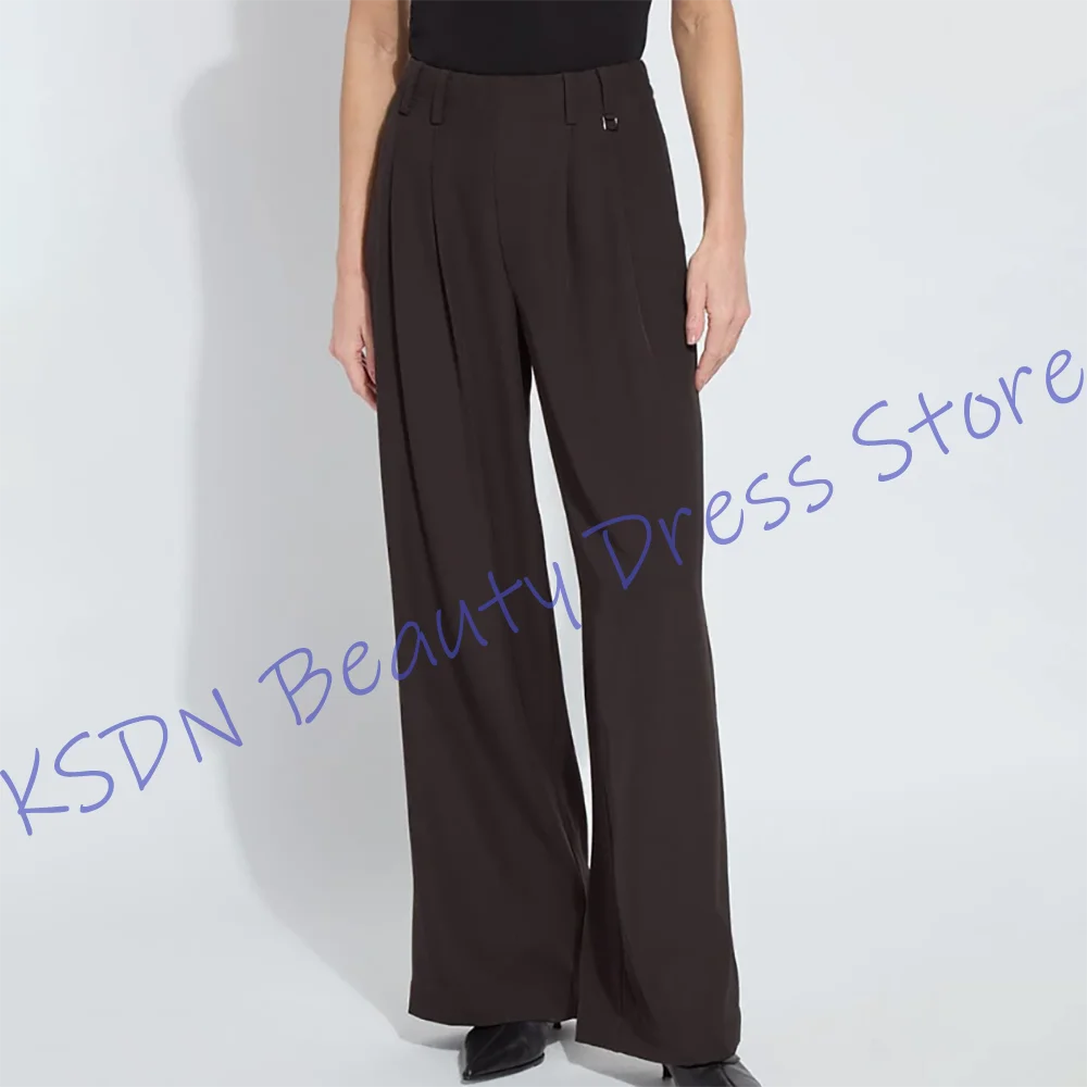 Ladies Tailored Suit Pants High-Waist Slim Fit Office Trousers for Business & Formal Evening Banquet Party