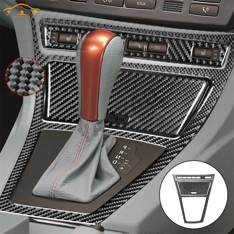 

Carbon Fiber Gear Shift Panel Ashtray Sticker For BMW X3 E83 2004-2010 Car Accessories
