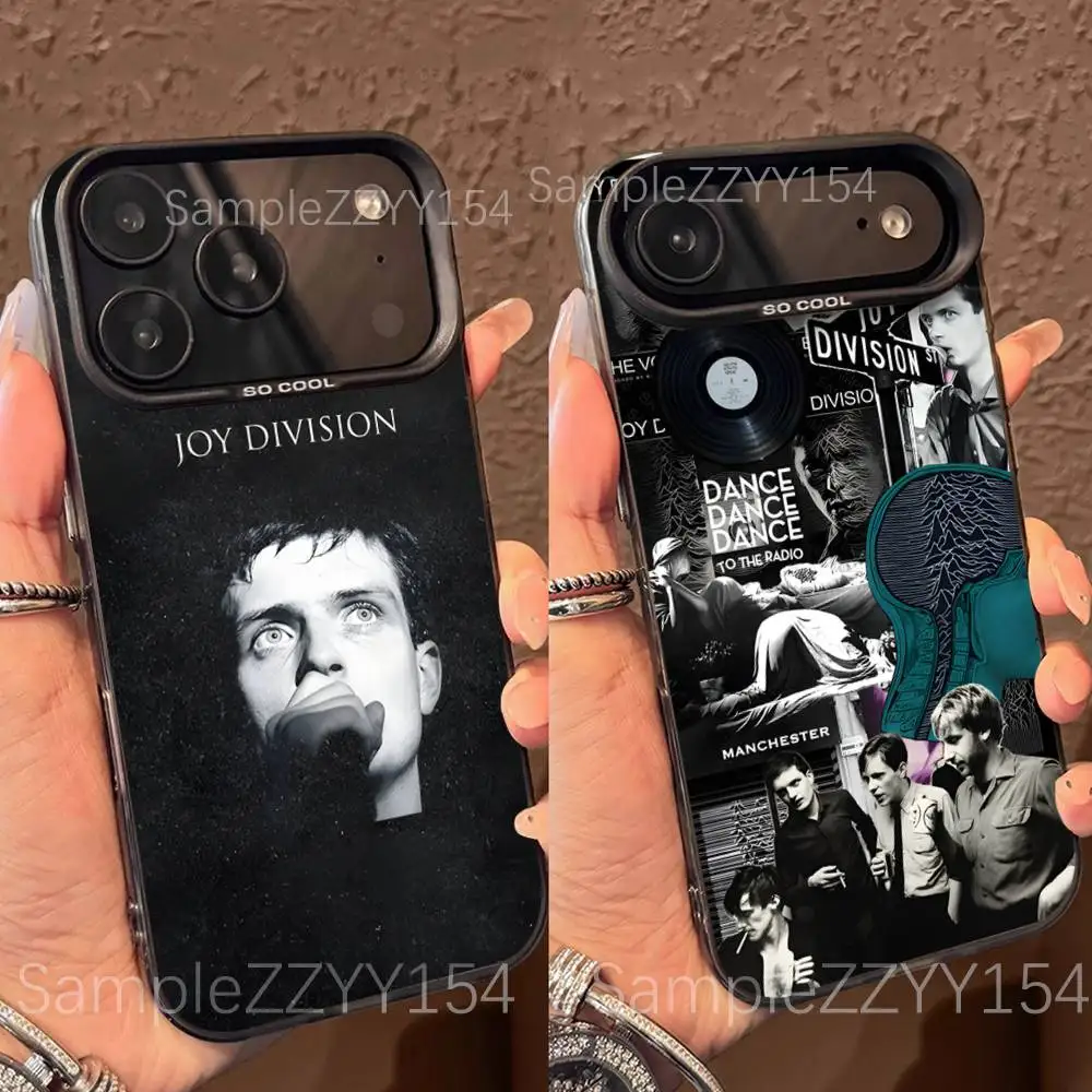 

J-Joy Division Band Phone Case For iPhone 17,16,15,14,13,12,X,8,Pro,Max,Plus,E,SE4,Air,Mini Black IMD Matte