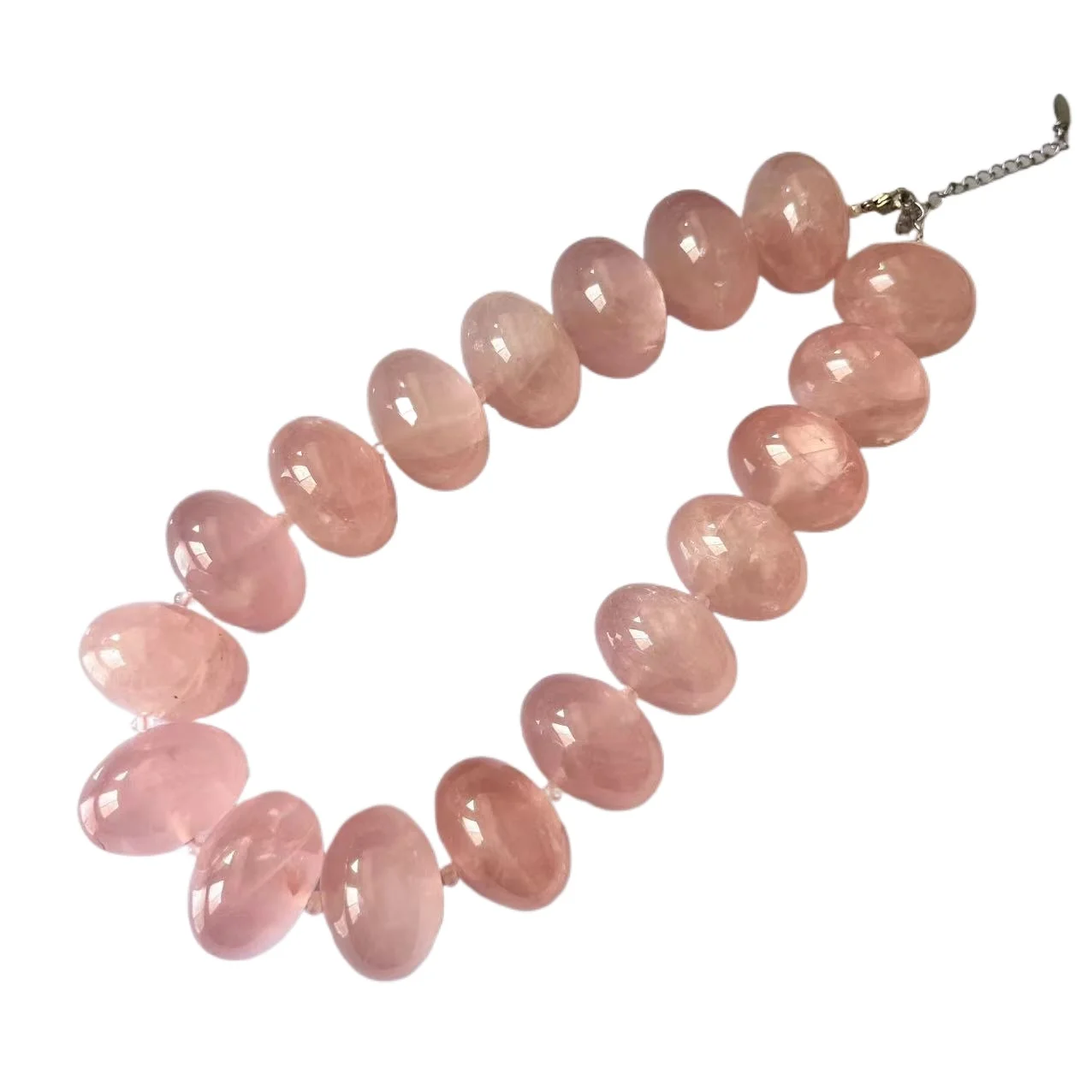 Madagascar Rose Quartz Abacus Beads Necklace 21x30mm Natural Stone Fashion Jewelry Accessories Wholesale