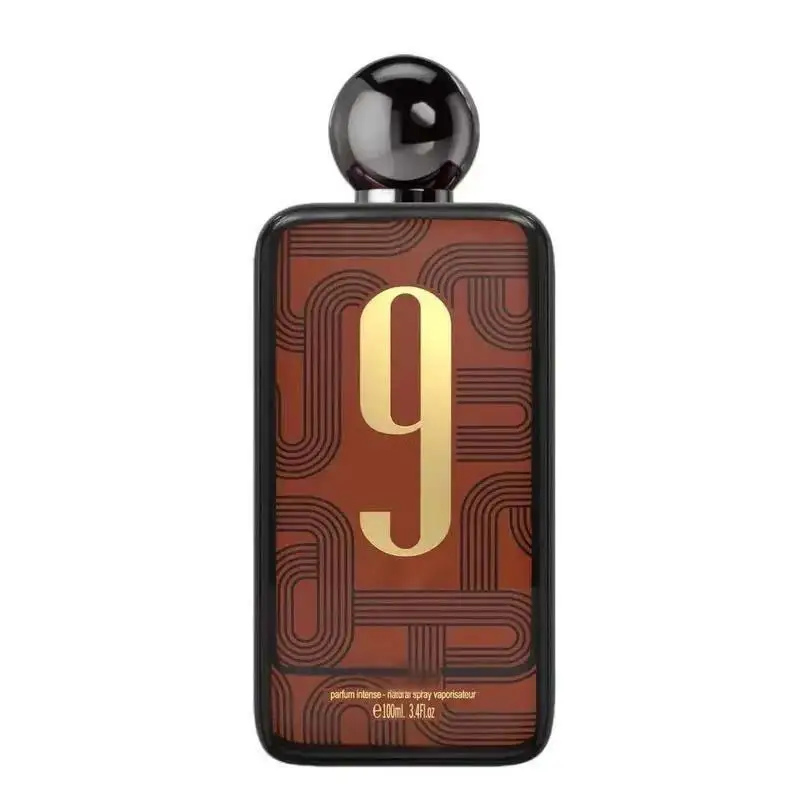 

9 Intense Eau de Parfum: Brown Geometric Bottle, Rich Warm Scent for Men