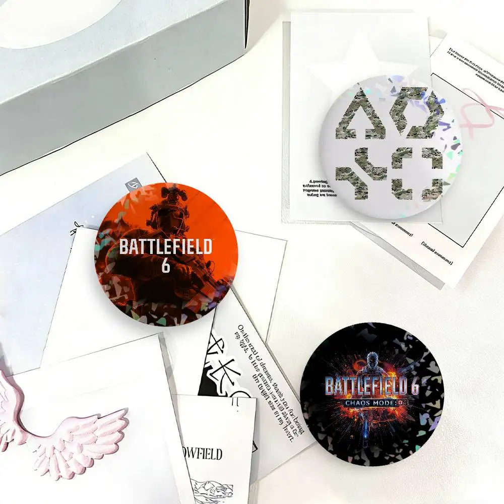 Games B-Battlefield 6 Laser Badge Clothes Backpacks Hats Accessories Gifts For Children Friends Fans Collectibles