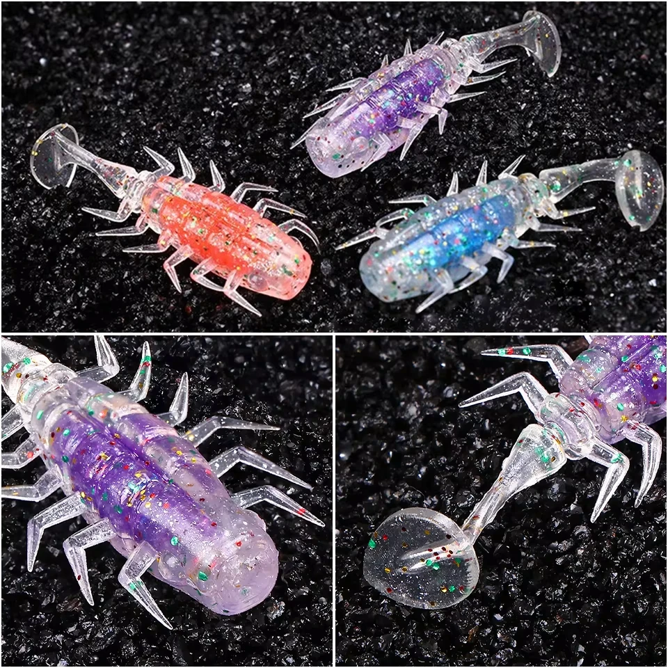 Vinilo Walk Fish 5 cm – Cola T flotante con láser para trucha y lubina - imagen 5
