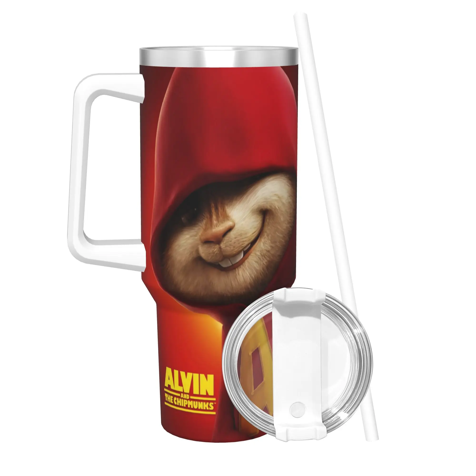 

Стакан «Элвин и бурундуки» с вакуумной изоляцией, кофейные чашки, термос, кружка для смузи, чая, защита от разливов, 40 унций