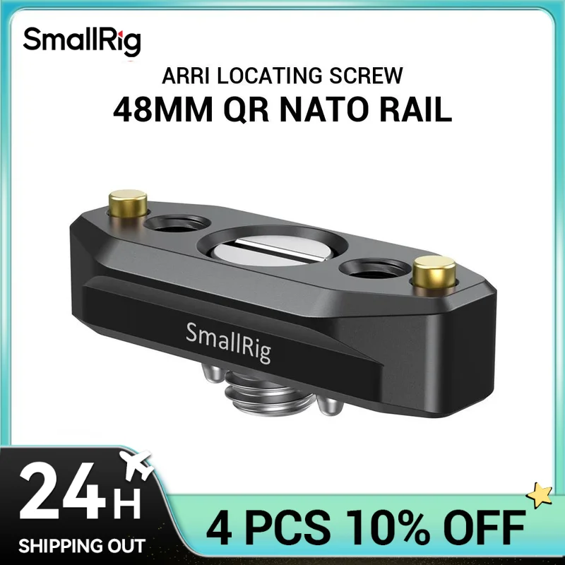 SmallRig DSLR Camer Quick Release Rig NATO Rail with ARRI Locating Screw 48mm/35mm for Microphone Monitor DIY Attachment 2521B