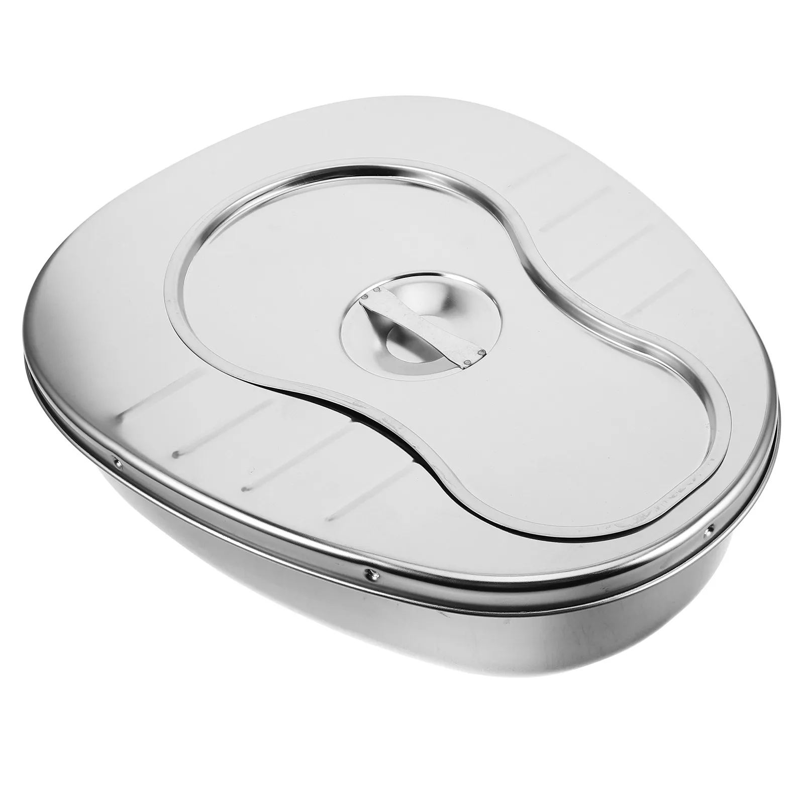 

Портативный туалетный стул-таз из нержавеющей стали для лежачих пожилых людей: большая емкость, защита от запаха, удобство для дома и больницы