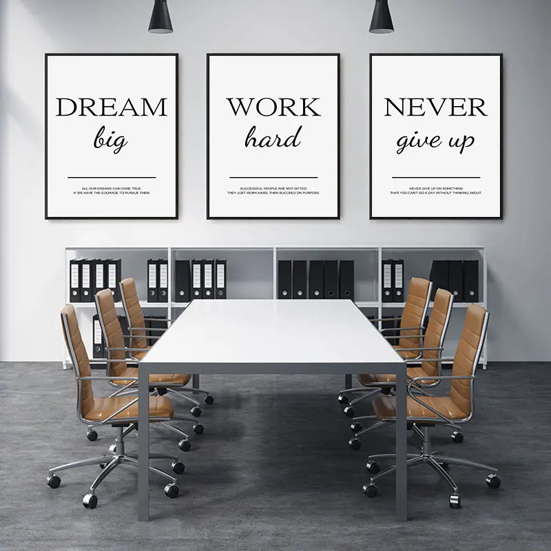 Modern Living Room Simple Decorative Picture Inspirational Wall Art Poster Print Positive Quote Painting on Canvas Home Decor