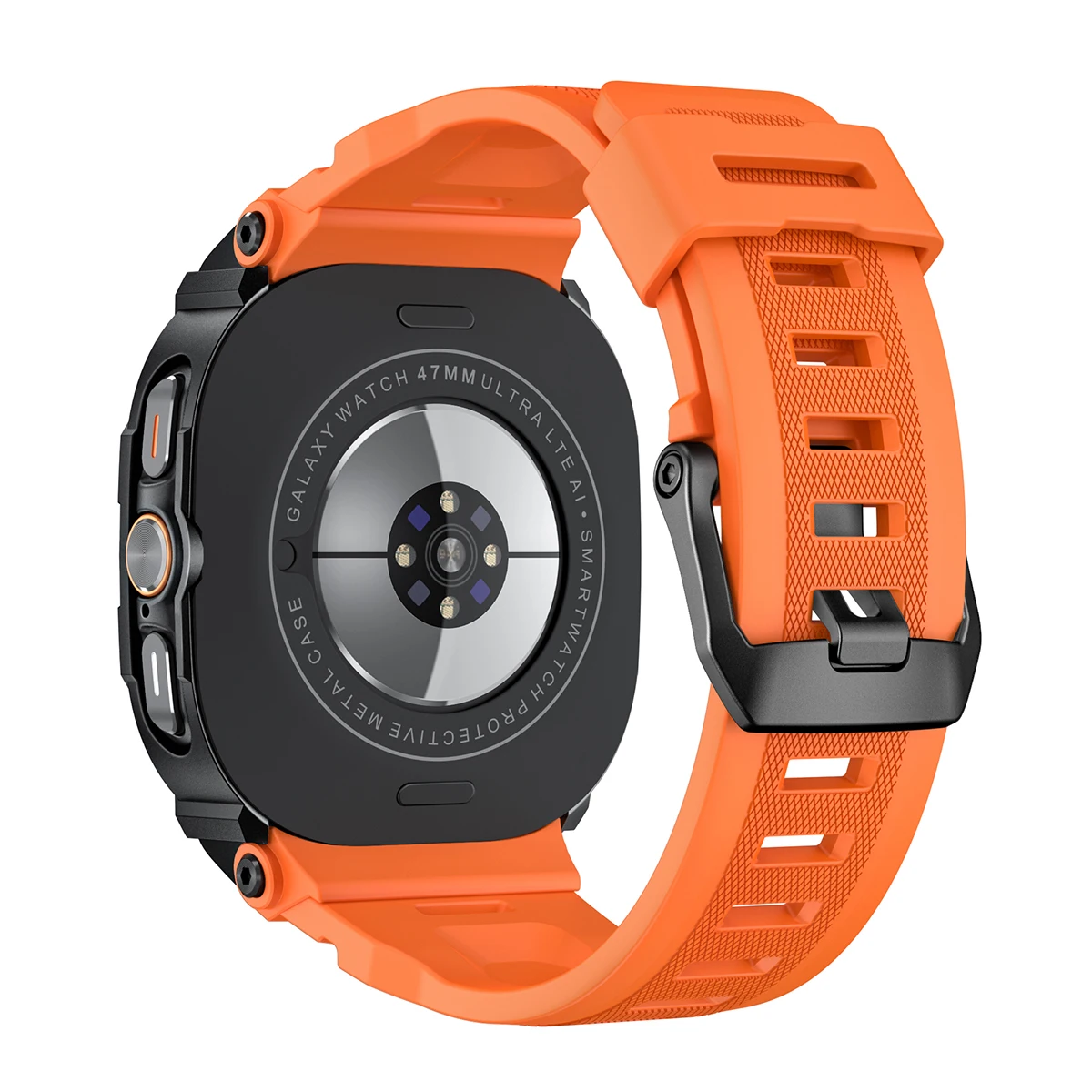 Luxuriöses Metallgehäuse+Armband für Samsung Galaxy Watch Ultra 2025 47mm Silikon Sport-Armband Correa Mod-Kit für Galaxy Watch 7Ultra2 – Detail 10