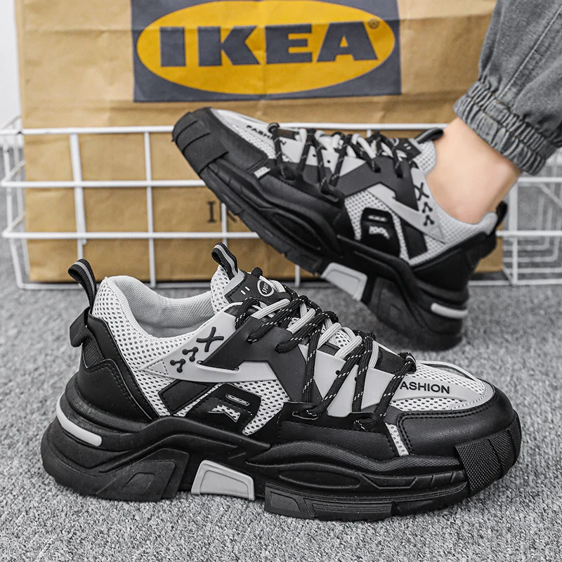 

Men's and Women's Luxury Thick Sports Shoes 2023 Mesh Breathable Shoes Men's Sports Running Leisure Fitness Vulcanized Shoes