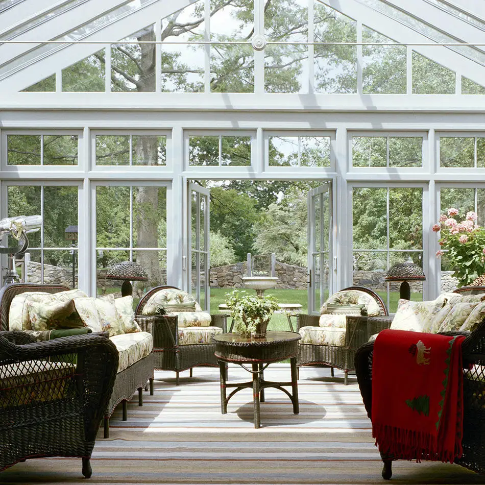 Outdoor Glass House Customized Winter Garden Free Standing Sunroom