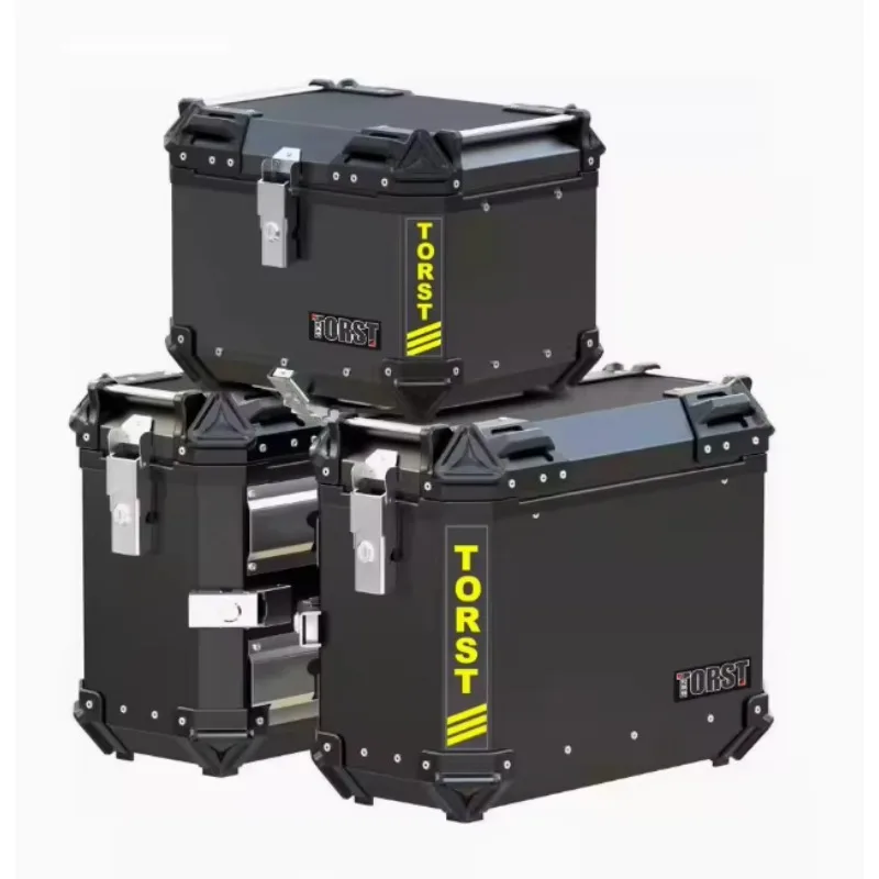 لمجموعة 45L من سبائك الألومنيوم للدراجات النارية والصناديق الجانبية صندوق خلفي للدراجات النارية