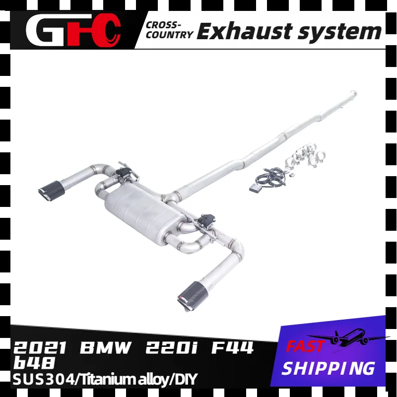 

GFC catback SUS304 high-performance exhaust system Electronic valve muffler 2 tips. for 2021 BMW 220i F44 b48