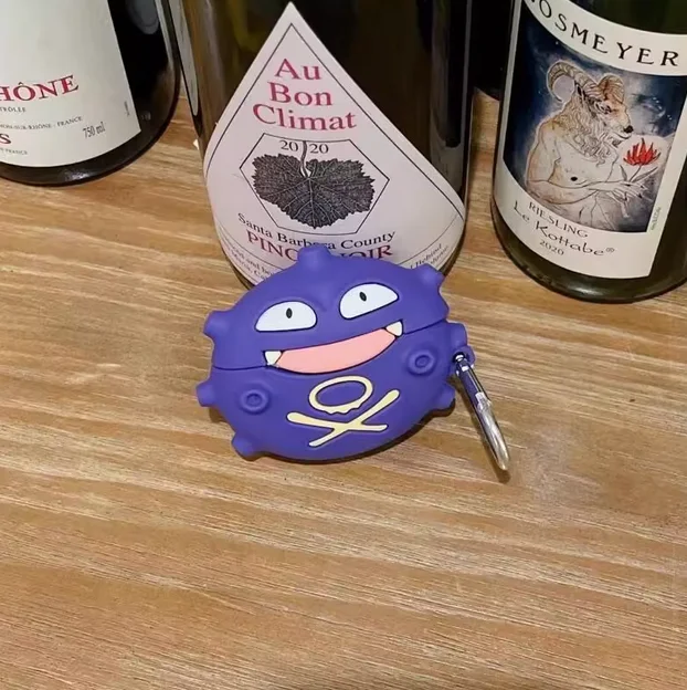 Para airpods pro 3 caso, pokemon gengar gás roxo à prova de choque fone de ouvido capa de silicone para airpods pro 2 caso/airpods 4 3 2 1 caso