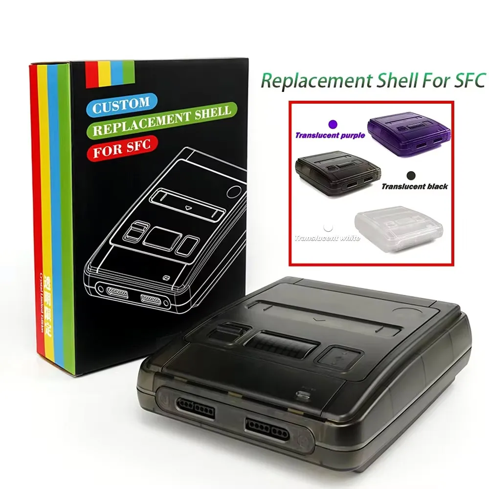 

ABS Transparent Shell Replacement Case For Super Famicom Game Console Protective Cover For SFC Shell With Screwdriver Kit