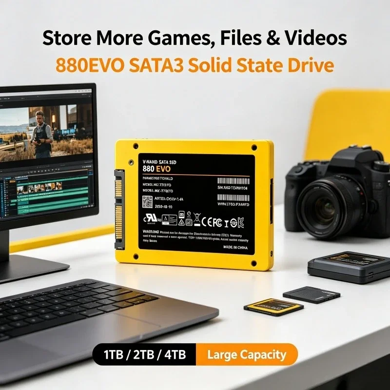 Desktop Microcomputer Laptop 880 EVO 1TB2TB SATA III 2.5-Inch Built-in Solid State Disk Quick Speed SSD TLC 4K Game Media Storag
