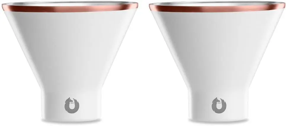 

Premium Vacuum Insulated Stainless Steel Martini Glasses, Set of 2, Keeps Drinks Icy Cold, Elegant Barware for Home Entertaining