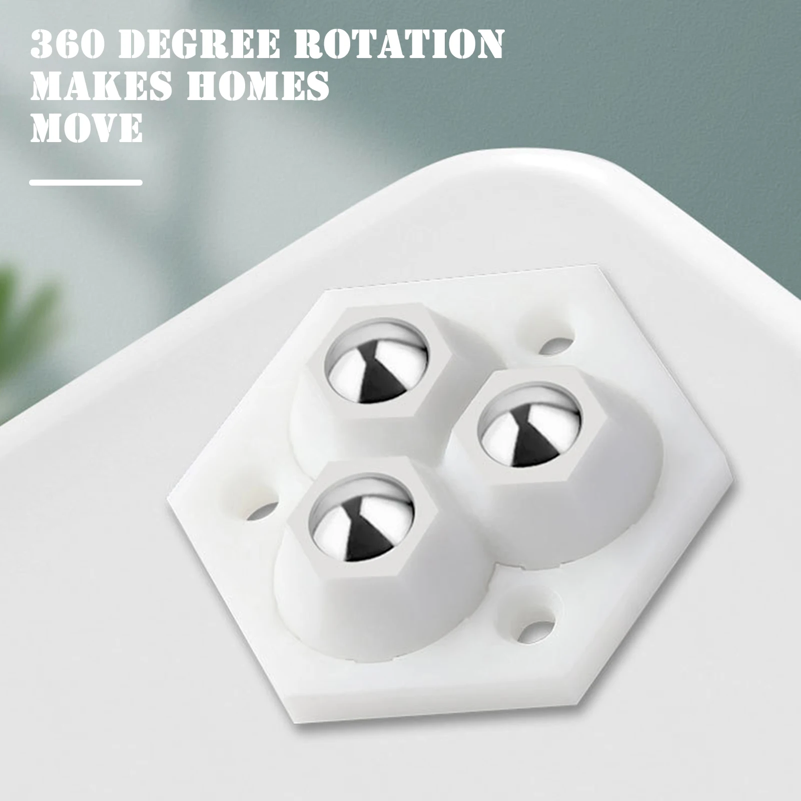 Auto-adesivo pegajoso giratório Polia para Lixo, Universal Colar Roda, 360 Graus Rotação Livre, fundo da cozinha, Pequenos Eletrodomésticos