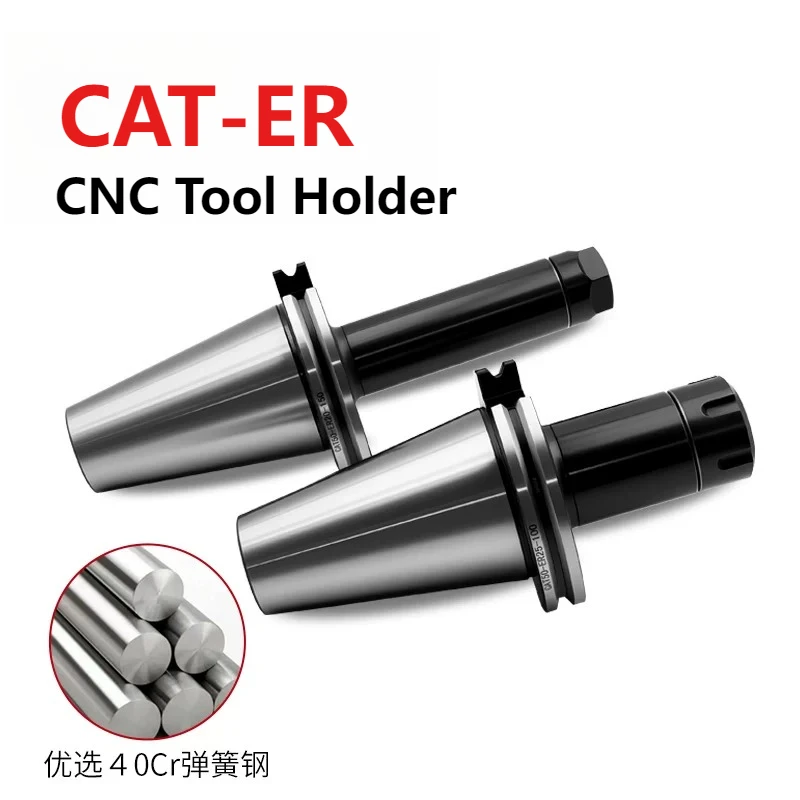 CAT40 ER16/ER20/ER32/ER40 US Standard High Precision Tool Holder CNC Milling Machine Center Collet Chuck Pull Stud Handle Shank