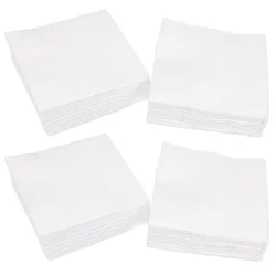 300 folhas guardanapos de coquetel decoração 2 camadas para restaurante toalha de papel de tecido quadrado branco