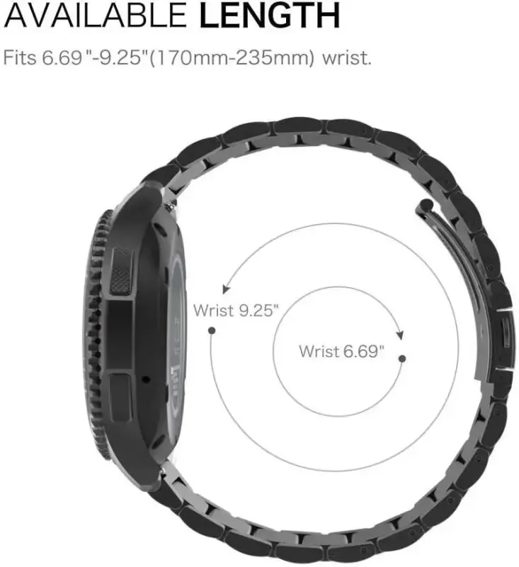18mm 20mm 22mm Edelstahlarmband für Garmin Venu 4 3 2 2S 3S/Forerunner 55 158 245 255 645 745 965 970/Vivoactive 4 5 6 Band – Detail 10