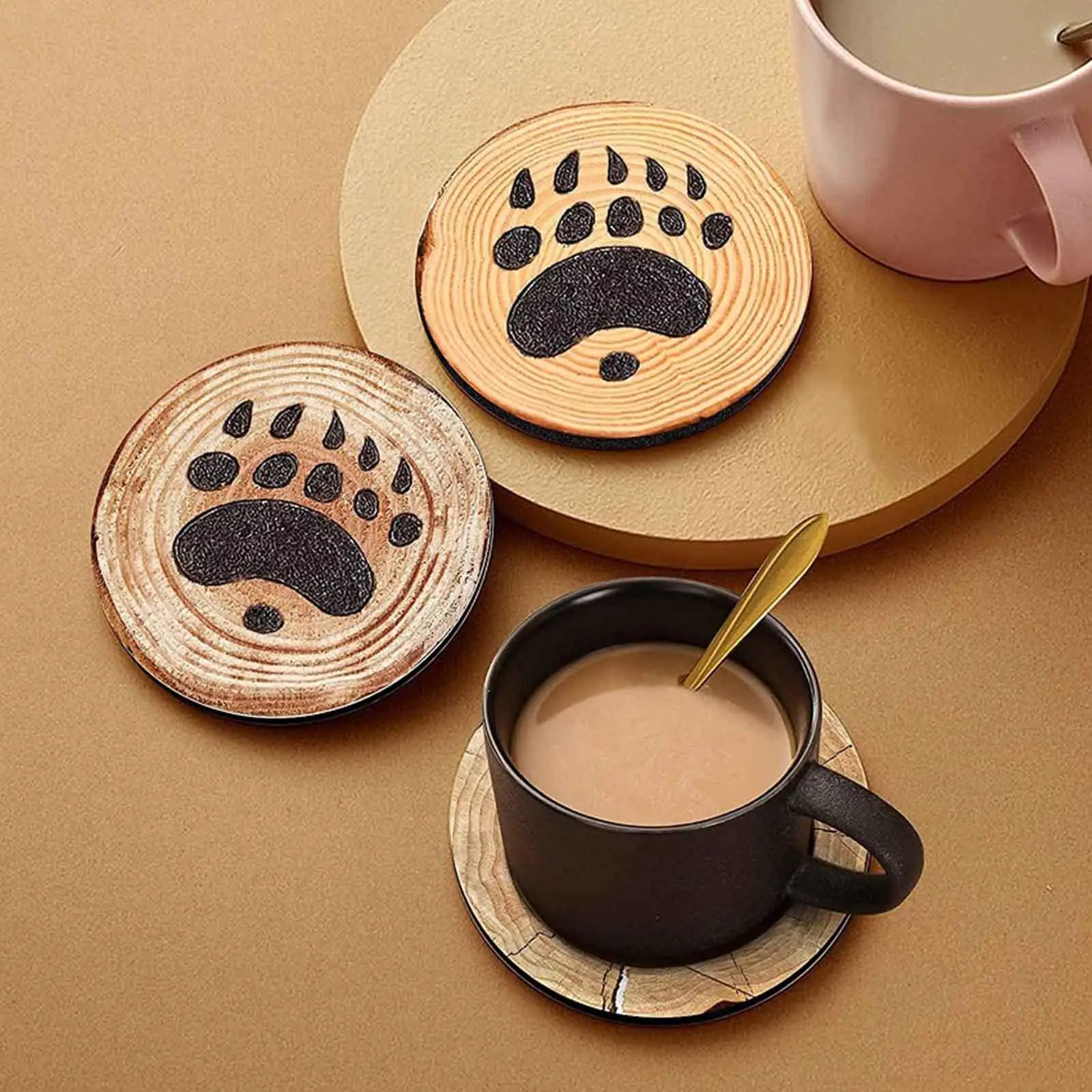 Pack of 20 Sublimation Cup Coasters Circle 3.93 Inch for DIY Crafts