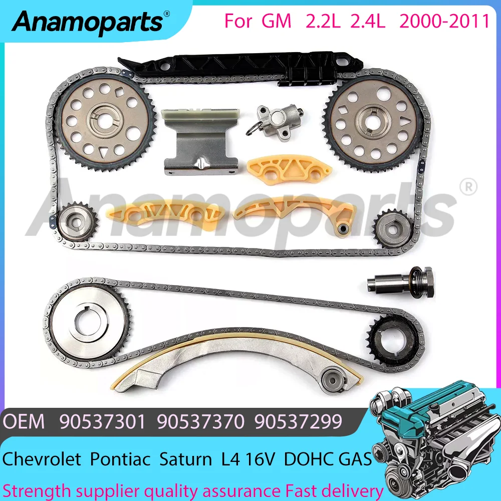 Engine parts Timing chain kit for 00-11 CHEVROLET COBALT HHR PONTIAC G5 SATURN L100 LW200 2.2L 2.4L L4 DOHC GAS 90537301