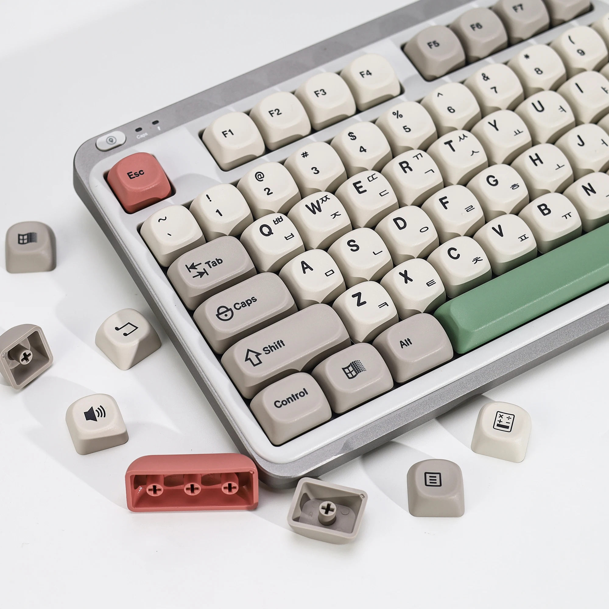 KBDiy Korean Keycaps GMK 9009 Theme KOA MOA Profile PBT Retro ISO Keycap For 60% Custom Gaming Mechanical Keyboard KIT Key Caps