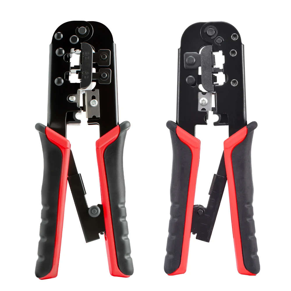 Professional RJ45 Crimping Tool Ratchet Network Cable Crimper Stripper Cutter for Cat5 Cat5e RJ11 RJ12 Ethernet Telephone Tool