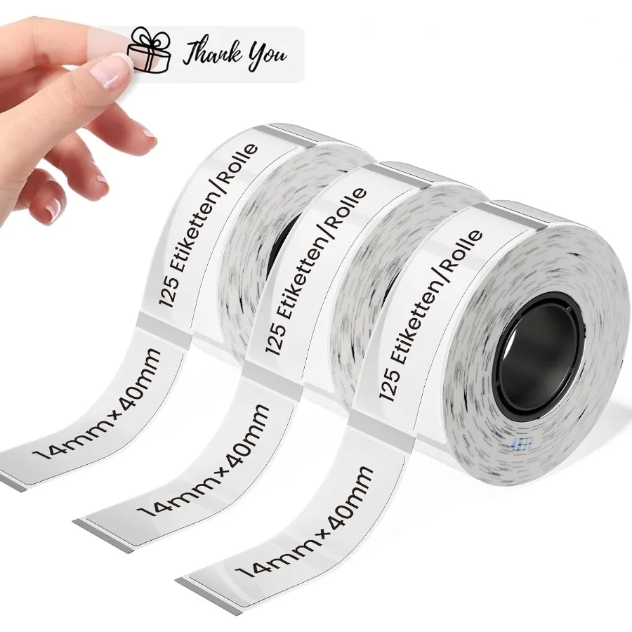 

Clear D30 Label Maker Tape Refill for D30 D32 D10 D35 Q30 Label Maker Replacement Black on Transparrent Thermal Paper SelfAdhes