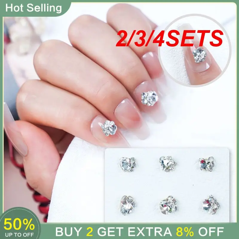 2/3/4SETS Pearl Jewelry Handmade Nail Accessories Manicure Nail Accessories Mini Compact Durable Crystal Pile Drill