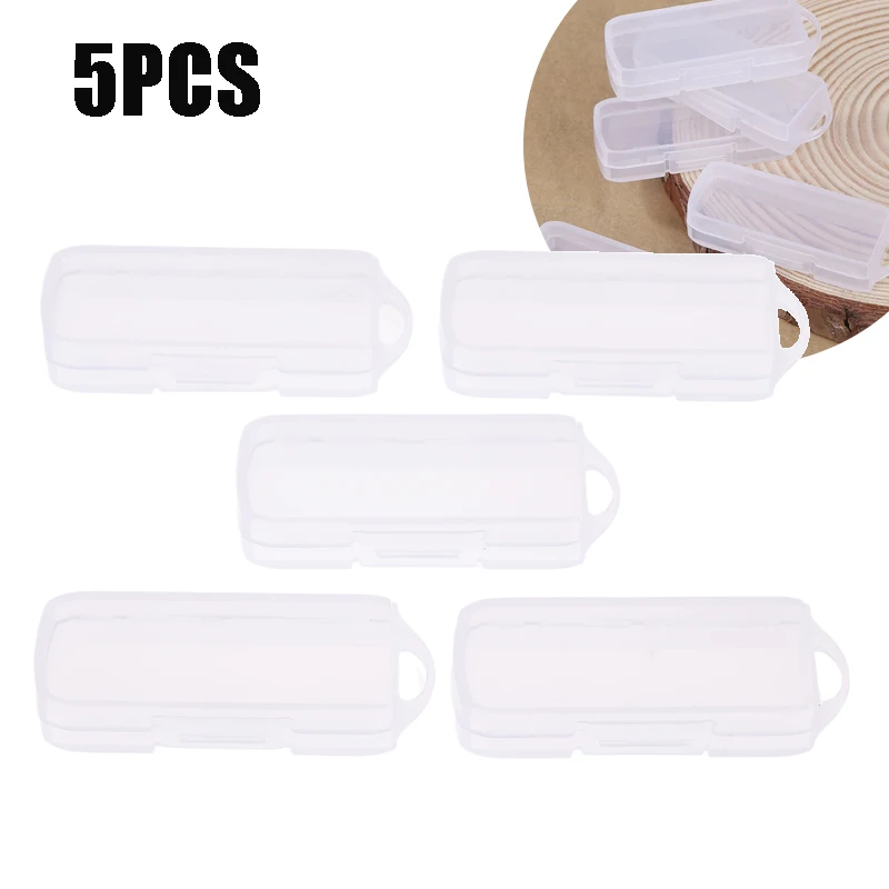 5PCS PC USB Flash Drive Cases Contemporary Style Storage Boxes With Lids For OTG Rotating Drives Home Organization Storage Bins