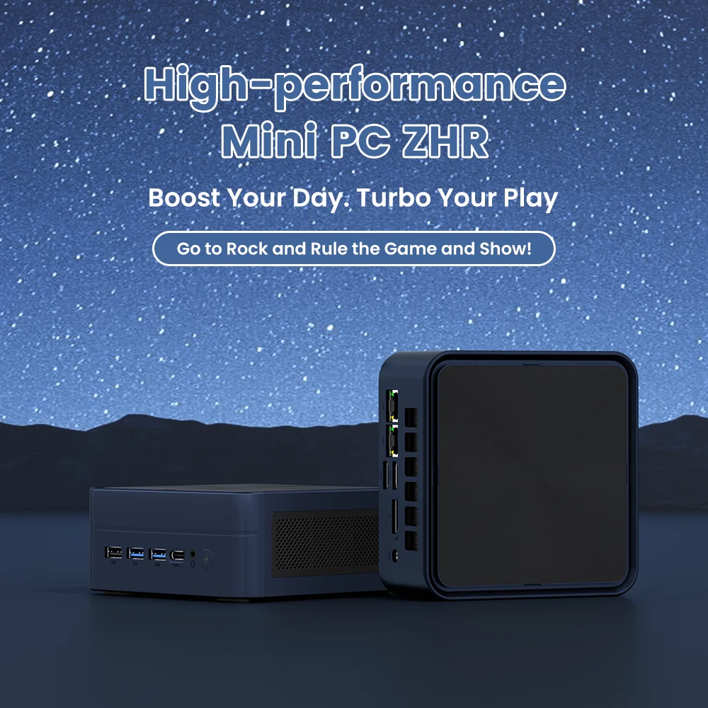Texhoo MINI PC Ryzen7 6800H Windows 11 Pro LPDDR5 16G 6400Mhz 1TB M.2 NVME SSD WIFI6 BT5.2 3.2-4.7GHz Diy Gaming Computer