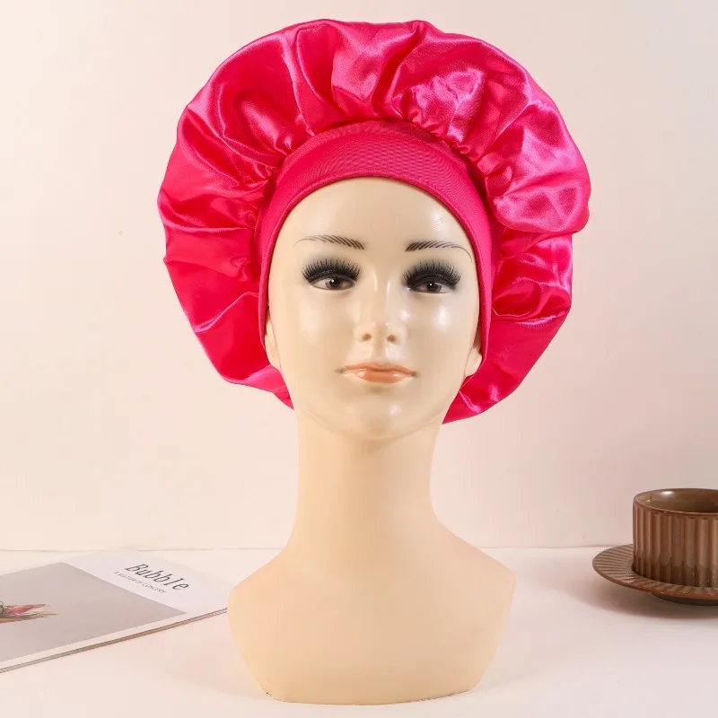 Big Bow Satin Hair Care Cap for Women's Sleep Anti-frizz Bag Hair Cap Wholesale