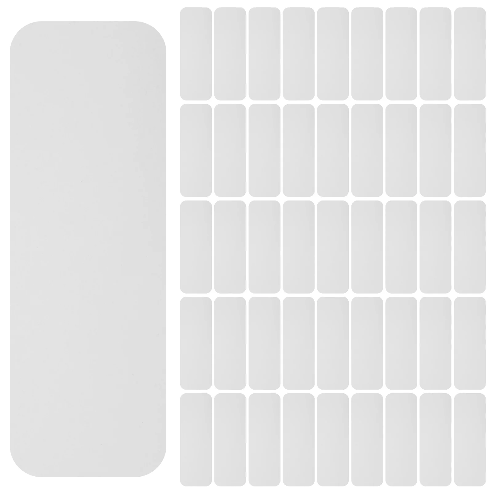 

54pcs Magnetic Dry Erase Name Reusable Erasable Label Plates For Refrigerator Whiteboard Classroom Office Kitchen Coated Paper