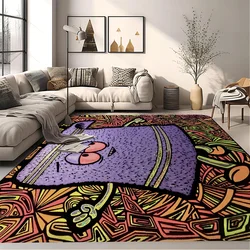 Purple Eyes Towelie Floor Mat Non-Slip Laundry Room Mat Laundry Decor Balcony Child Living Room Bedside Mats