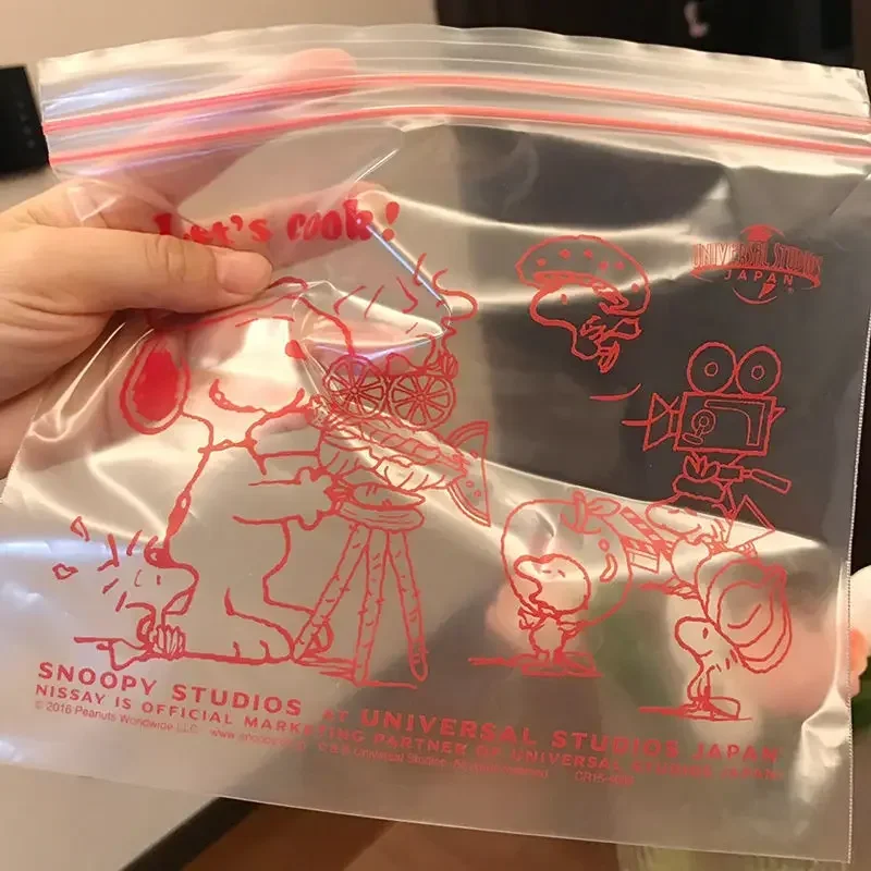 Snoopy Sacchetti Ziploc Colorati Sacchetti per la conservazione degli alimenti in PE Borsa per la conservazione degli alimenti Fresco Confezione per