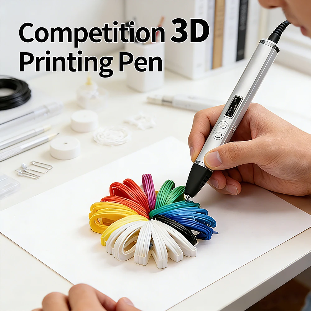 Professional 3D Print Pen Competition Level OLED Display With PLA Filament 3D Doodling Making Detachable Design 3D Printing Pen
