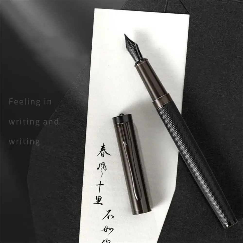 

Stationery School Gift Pen Black Forest Stainless Steel Office Signature Pen Fountain Pen Writing Pens Calligraphy Pen
