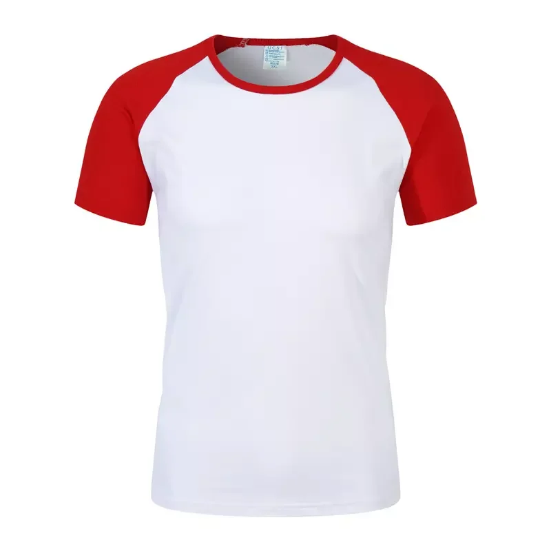 Sublimation Blank Polyester Tshirt O-Neck Short Sleeve Summer Ladies Men\'s Unisex Casual for Design Customize Photo or Logo