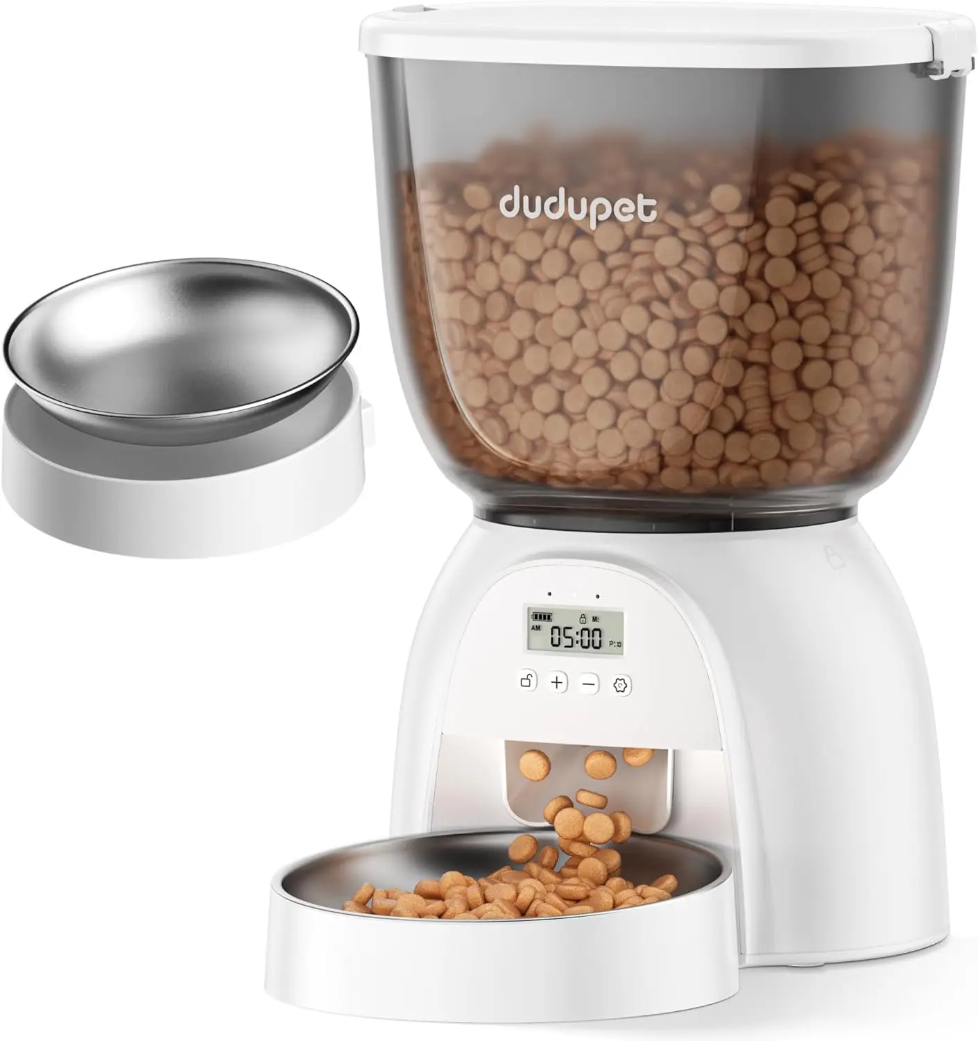 

Автоматическая кормушка для кошек на 5 л с таймером, до 6 еды, двойная мощность для кошек и щенков