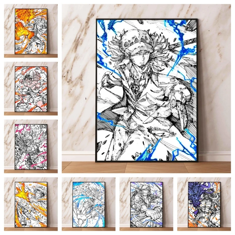 Japanese Anime One Piece Canvas Paintings Friends Gifts Picture Print Wall Prints and Prints Modern Living Room Poster Home