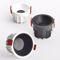 Round Frameless COB dimmable Recessed Downlight 7W/9W/12W/15W/18W/24W LED Ceiling Spot Light for Bedroom Living room Kitchen
