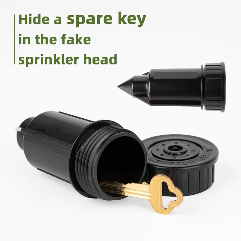 Fake Sprinkler Hidden Key Box Diversion Safety Bracket Outdoor Decor Waterproof Spare Key Storage Device For Home Garden