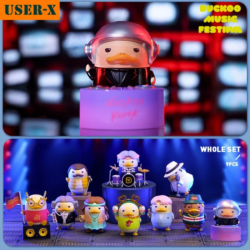 USER-X Duckoo Music Festival Series Blind Box Mystery Collectible Action Kawaii Anime Toy Figures Birthday Gift Doll Duck