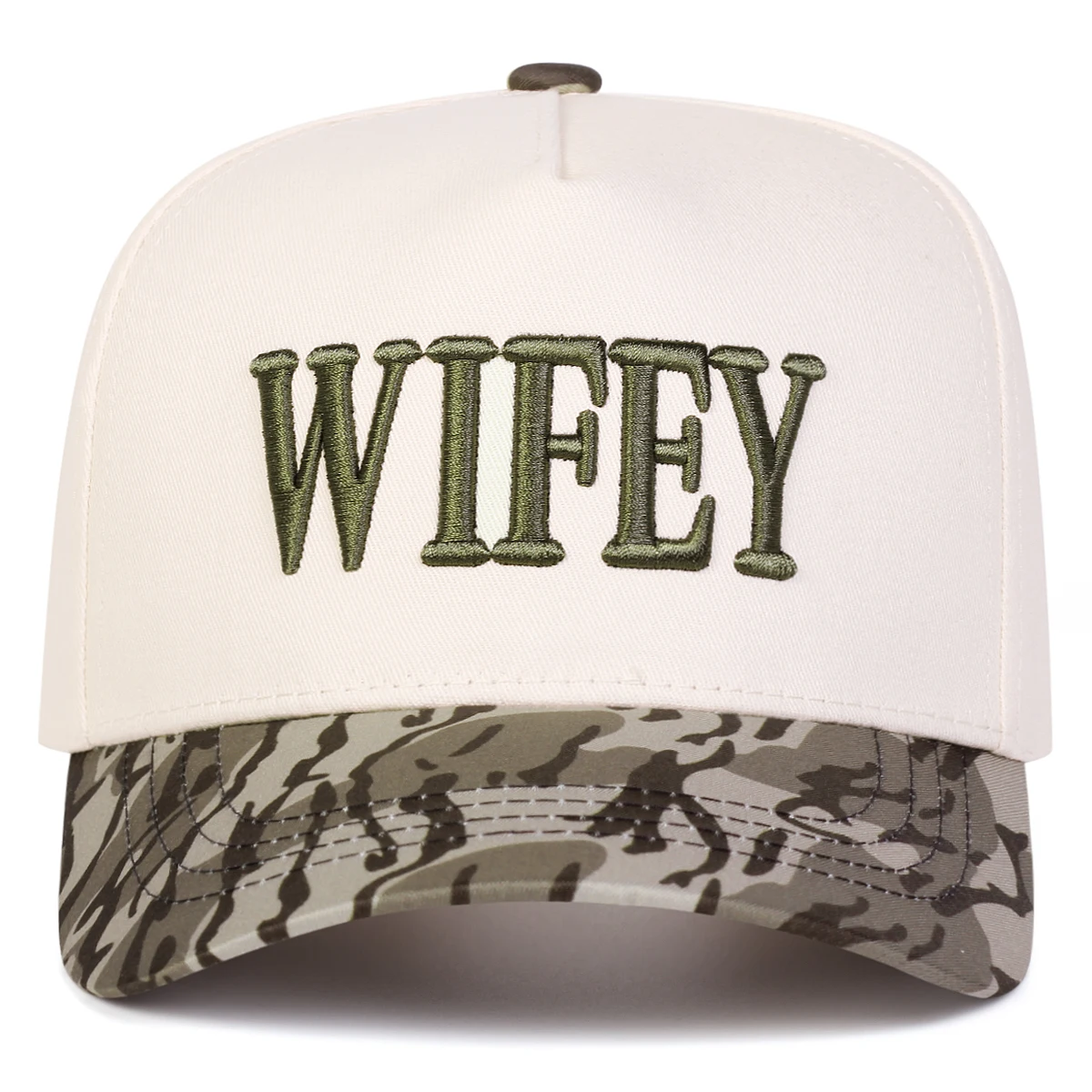 Unisex WIFEY Baseballkappen mit Stickerei, Frühling und Herbst, für den Außenbereich, verstellbare Freizeithüte, Sonnenschutzhut, Sportkappe – Detail 5