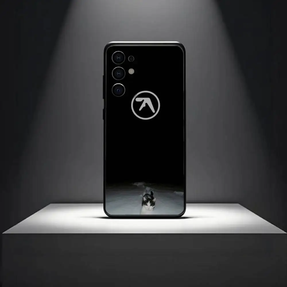 حافظة لهاتف سامسونج S 25,24,23,22,30,21,10,9,Ultra,Plus,Lite,FE,4,5G حافظة سوداء ناعمة بشعار Art A-Aphex T-Twin #6