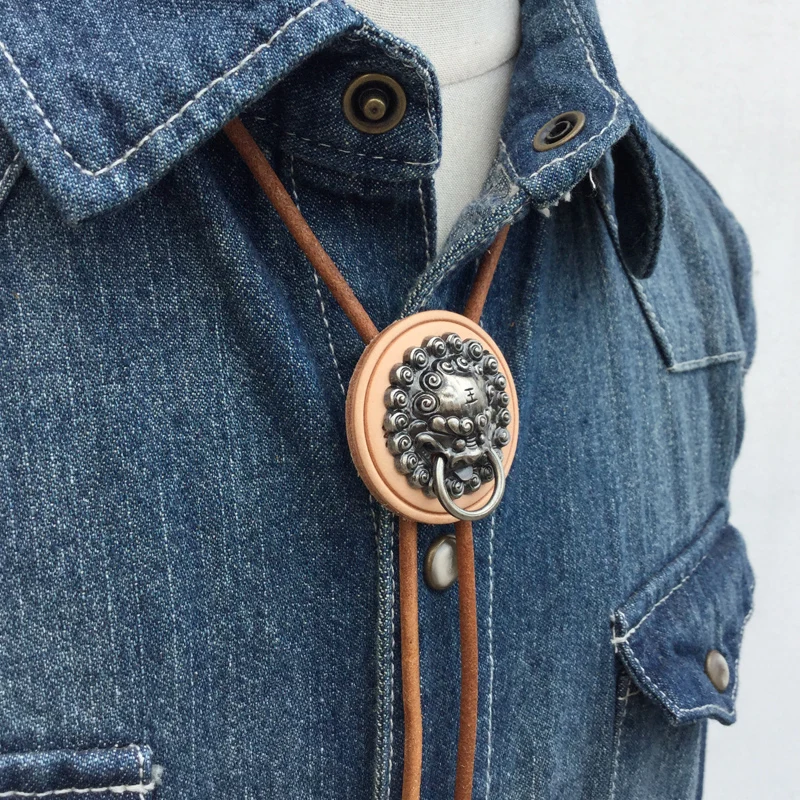 Original design Chinese style bolotie alloy retro Dragon King bite ring bolo tie for men personality neck tie fashion accessory