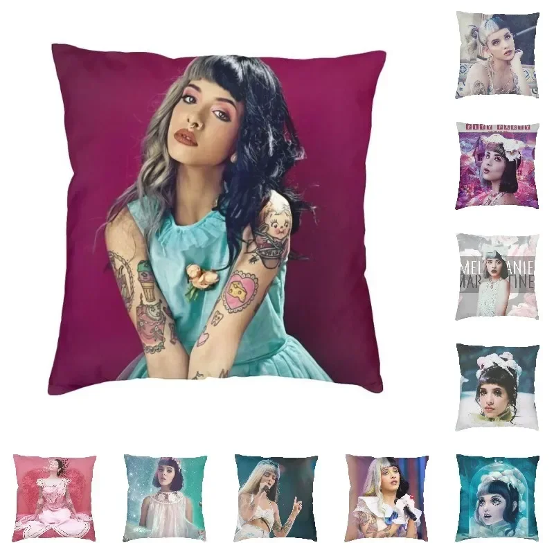 Music Singer Melanie Martinez Cushion Cover Sofa Decoration Electronic Pop Music Square Throw Pillow Case 45x45cm 18x18Inch