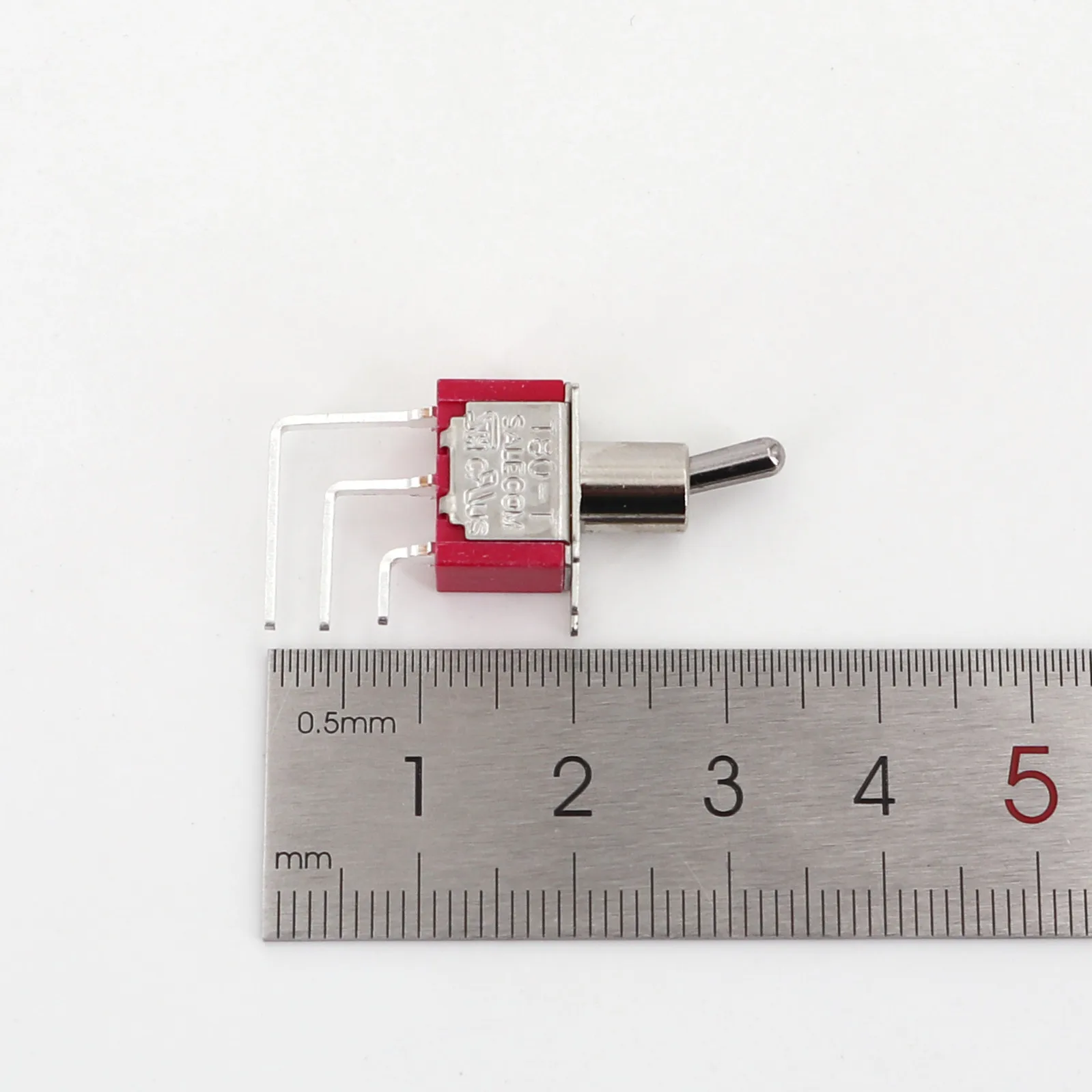 5Pcs Salecom T80-T 3Pin SPDT Right Angled PCB Mount Mini Toggle Switch 5A/125VAC