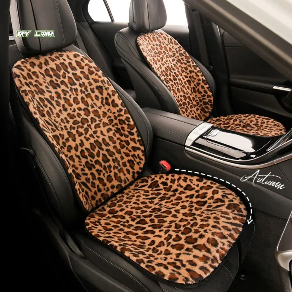 

Black Bow Leopard Print Car Headrest Breathable Plush Car Seat Decoration Comfortable Cute Plush Seat Cushion Cushion Back
